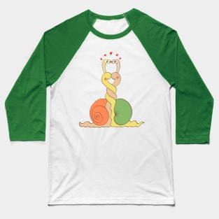 Slimy snails intertwining their bodies and falling in love Baseball T-Shirt